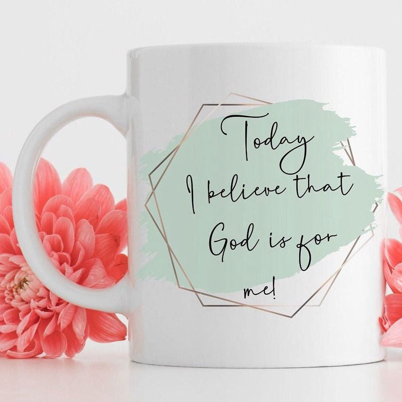 God Is For Me Mug, Bible Mug, Christian Coffee Cup, Christian Mug Gift