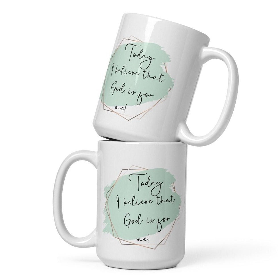 God Is For Me Mug, Bible Mug, Christian Coffee Cup, Christian Mug Gift