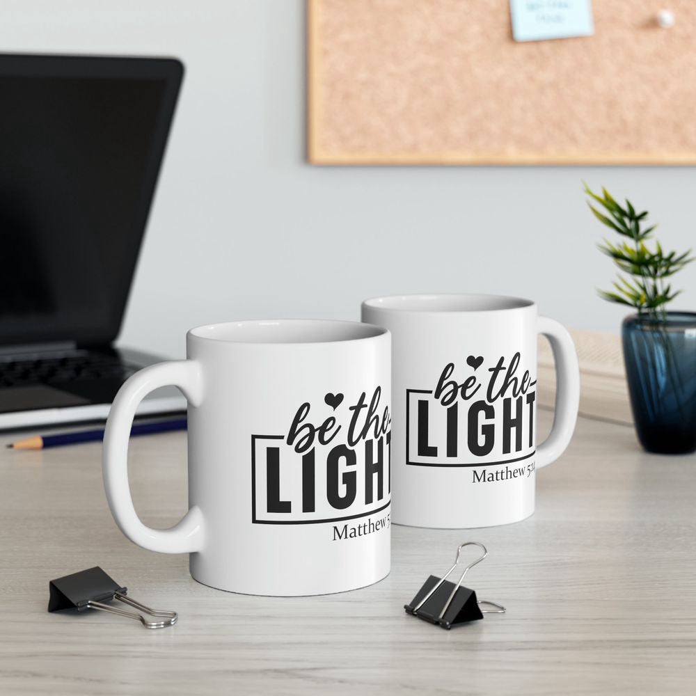 Be The Light Mug, Matthew 5:14 Mug, Bible Verse Mug, Christian Gifts