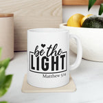 Load image into Gallery viewer, Be The Light Mug, Matthew 5:14 Mug, Bible Verse Mug, Christian Gifts
