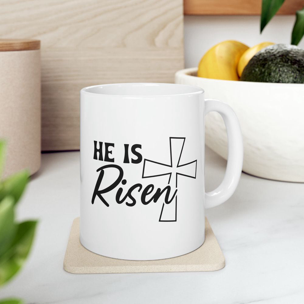 He Is Risen Mug, Jesus Christ Mug, Christian Coffee Mugs, Bible Verse Mug