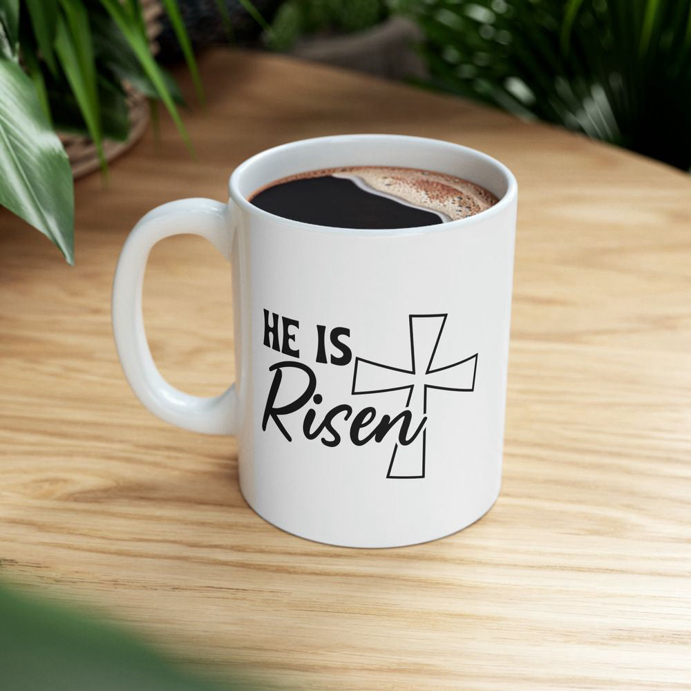 He Is Risen Mug, Jesus Christ Mug, Christian Coffee Mugs, Bible Verse Mug