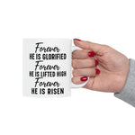 Load image into Gallery viewer, He Is Risen Mug, Ceramic Mug, Christian Coffee Mugs, Christian Gifts
