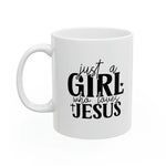 Load image into Gallery viewer, Christian Mug, Just A Girl Who Loves Jesus Ceramic Mug, Christian Gifts
