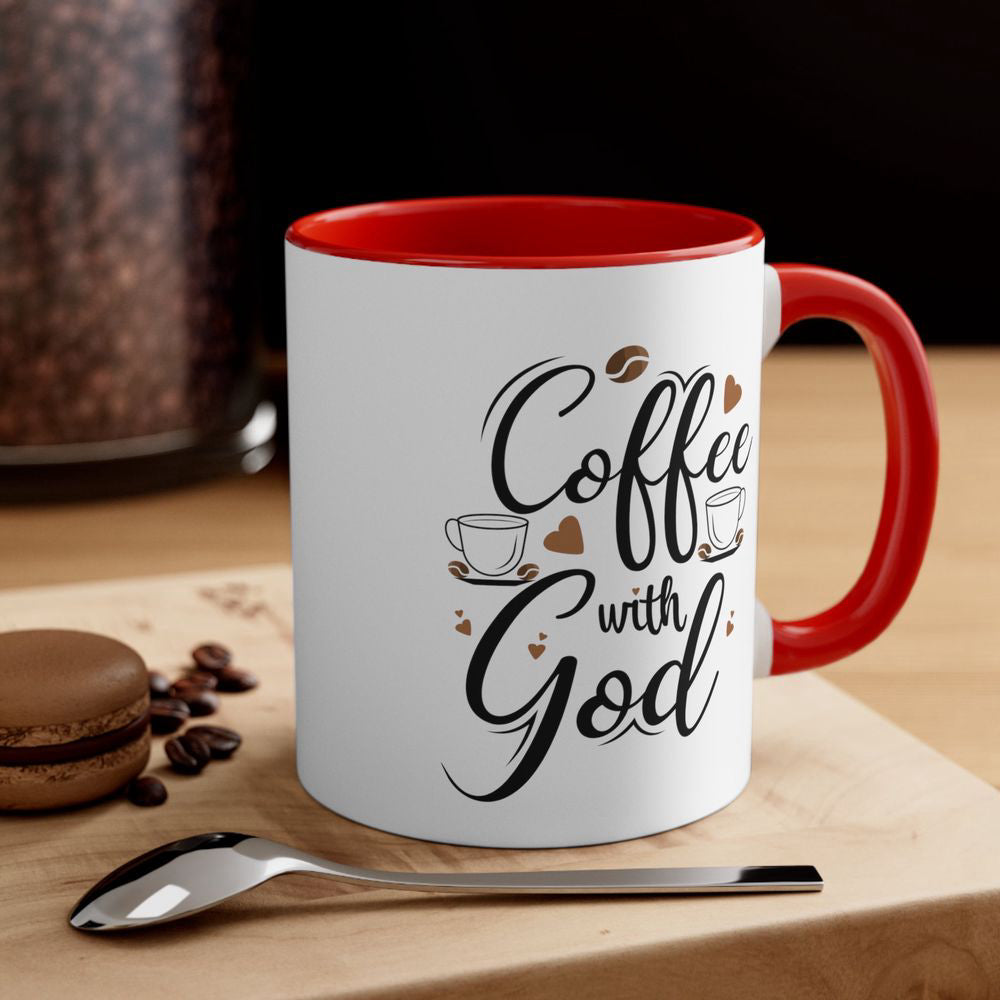 Coffee  With God Mug, Bible Verse Coffee Mug, Religious Gift