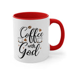 Load image into Gallery viewer, Coffee  With God Mug, Bible Verse Coffee Mug, Religious Gift
