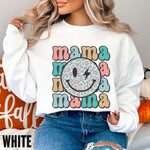 Load image into Gallery viewer, Retro Mama Sweatshirt, Smiley Face Mama Sweater, Mother&#39;s Day Shirt For Mom
