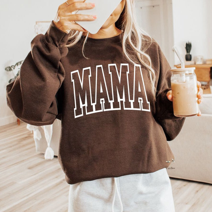 Mama Sweatshirt, Retro Mom Outfit, Trendy Boho Sweatshirt, Gift For Mom