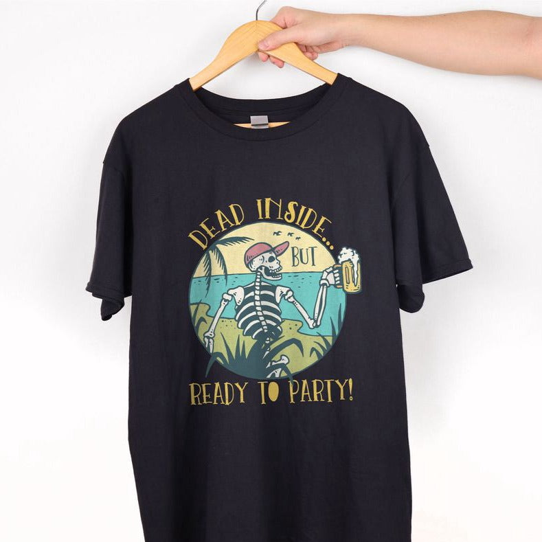 Dead Inside But Ready To Party T-shirt, Dad Tshirt For Men Women