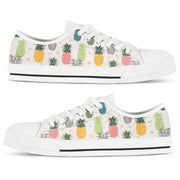 Colorful Pineapple Shoes, Pineapple Low Top Shoes Gift For Women Men