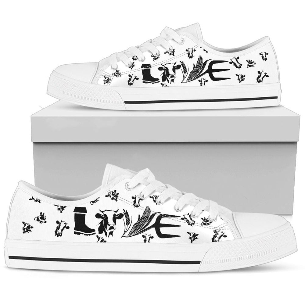 Cow Lovers Women's Low Top Low Top Shoes, Cow Lovers Gift For Men Women