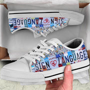 Sign Language Low Top Low Top Shoes, Trendy Fashion Casual Shoes For Men Women