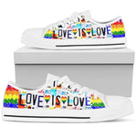 Load image into Gallery viewer, Love is Love Canvas  Low Top Shoes, Pride Sneakers Low Top Shoes For Women
