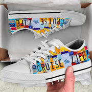 Cruise Life Low Top  Low Top Shoes License Plate  Low Top Shoes For Women Men