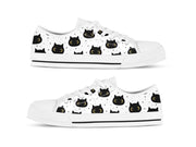 Black Cats Low Top Shoes, Cat Sneakers, Cat Owner Gifts For Men Women