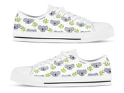 White Koala  Low Top Shoes, Womens Sneakers, Koala Gifts For Women & Men