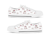 White Unicorn Low Top Shoes, Unicorn Lover Gift For Women Men
