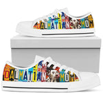 Load image into Gallery viewer, Women&#39;s Low Top Canvas Shoes For Dalmatian Mom, Animal Lover&#39;s Gifts For Men And Women
