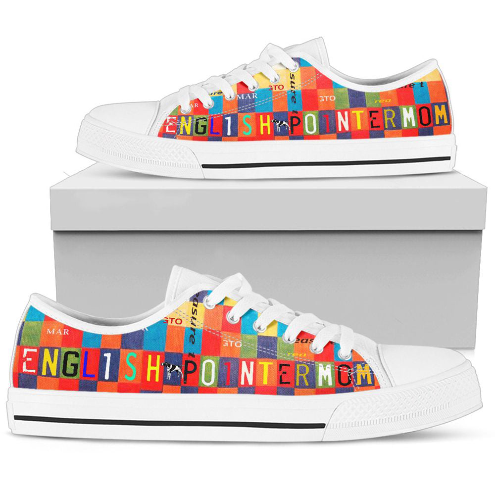 Women's Low Top Canvas Shoes For English Pointer Mom, Girlfriend Gifts For Men And Women