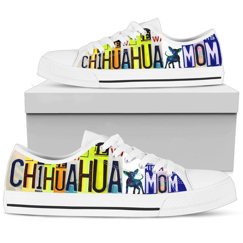 Women's Low Top  Canvas Shoes For Cute Chihuahua Mom, Birthday Gifts For Men And Women
