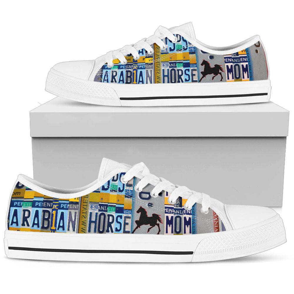 Women's Low Top Canvas Shoes For Arabian horse Mom, Birthday Gifts For Men And Women