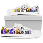 Load image into Gallery viewer, Women&#39;s Low Top Canvas Shoes For Beagle Lovers, Dog Lover Gifts For Men And Women
