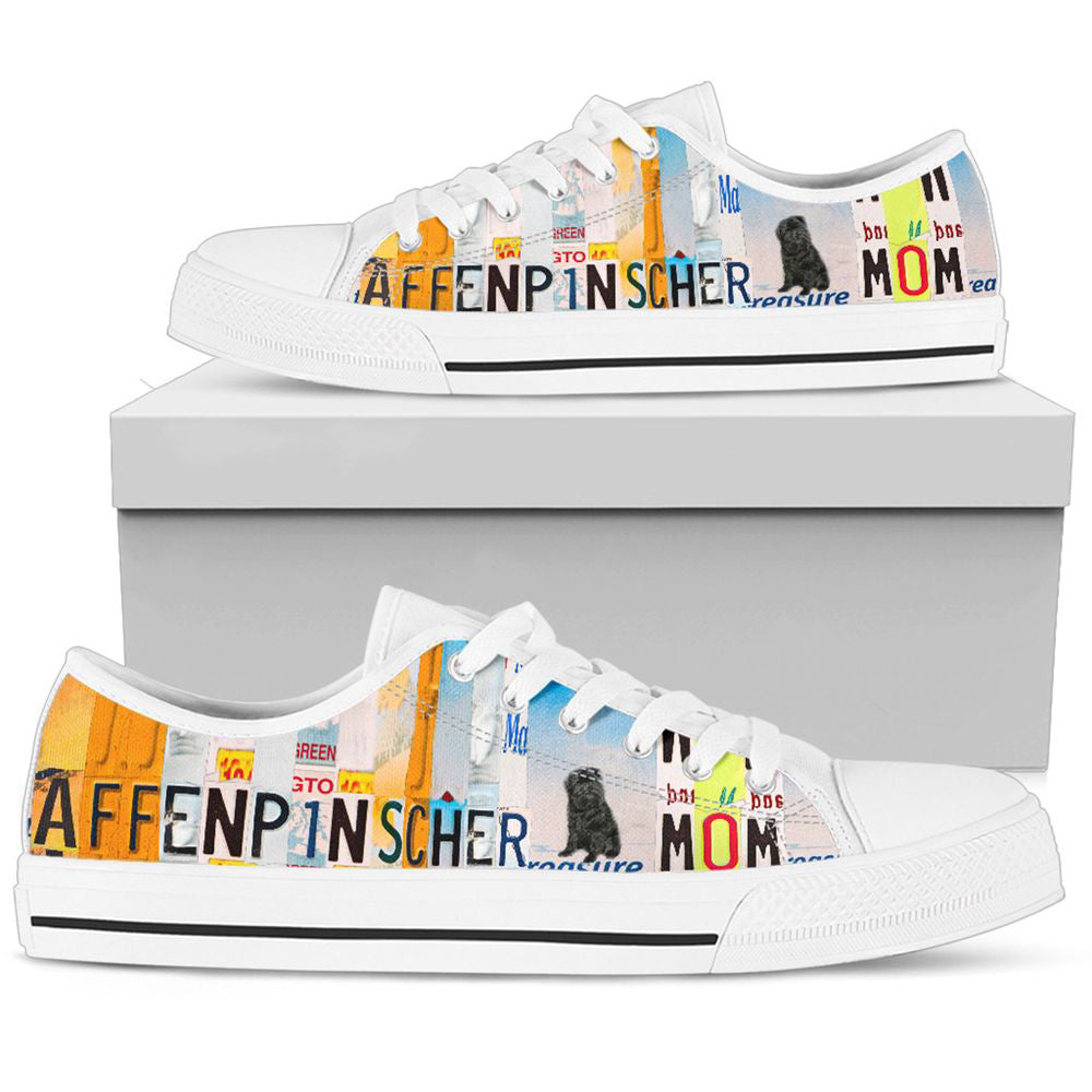 Women's Low Top Canvas  Shoes For Affenpinscher Mom, Animal Lover Gifts For Men And Women