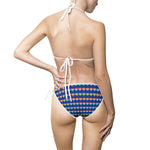 Load image into Gallery viewer, Pride Heart Pattern String Bikini, LGBTQ+ Swimwear For Summer, Gift For Women
