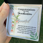 Load image into Gallery viewer, Custom Name Necklace, Floral Cross Graduation Necklace Message Card, Graduate Gift
