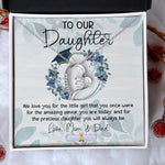 Load image into Gallery viewer, To Our Daughter Graduation Necklace Floral Message Card Class of 2024 Senior Graduation Gift Graduate Gift for Girl
