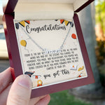 Load image into Gallery viewer, Custom Name Necklace You Got This Graduation Necklace Congratulation Message Card Graduate Gift
