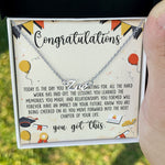 Load image into Gallery viewer, Custom Name Necklace You Got This Graduation Necklace Congratulation Message Card Graduate Gift
