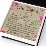 Load image into Gallery viewer, To My Dog Mama Custom Name Necklace Praying Message Card Personalized Gift for Dog Mom Pet Lover Mother&#39;s Day Stainless Steel Floral Art
