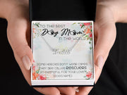 To The Best Dog Mom In The World Custom Name Necklace Pet Paw Message Card Gift for Dog Lover Thank You Mother's Day