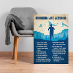 Load image into Gallery viewer, Running Life Lessons Poster Running Canvas Print Wall Art Home Decor Inspirational Gift for Runner Running Lover
