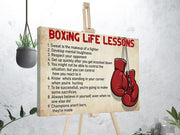 Boxing Life Lessons Boxing Poster Canvas Vintage Print Wall Art Boxing Club Decor Boxing Room Decor Gift for Sport Lover