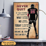 Load image into Gallery viewer, Personalized Football Poster, Boys Room Decor, Man Cave Decor, Football Player Gift
