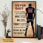 Load image into Gallery viewer, Personalized Football Poster, Boys Room Decor, Man Cave Decor, Football Player Gift
