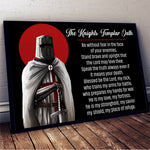 Load image into Gallery viewer, The Knights Templar Oath Poster Knights Templa Poster for Room and Home Decoration, Warrior Art Gift
