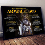 Amor of God Poster Knight Templar Poster for Room Home Decoration, Warrior Art, Christian Gift,