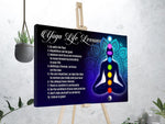 Load image into Gallery viewer, Yoga Life Lessons Poster Canvas Print, Yoga Poster, Meditation Poster, Yoga Room Club Decor, Yoga Lover Gifts Horizontal Yoga Wall Art Decor
