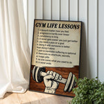 Load image into Gallery viewer, Gym Life Lessons Gym Poster Canvas Print Wall Art Motivational Gift for Gym Lover
