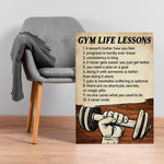 Load image into Gallery viewer, Gym Life Lessons Gym Poster Canvas Print Wall Art Motivational Gift for Gym Lover
