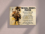 Load image into Gallery viewer, The Bull Rider&#39;s Prayer Poster Bull Riding Poster Canvas Print Vintage Wall Art Man Cave Decor Gift for Bull Rider

