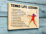 Load image into Gallery viewer, Tennis Life Lessons Tennis Poster Canvas Vintage Print Tennis Wall Art Room Decor Gift for Tennis Player
