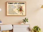 Load image into Gallery viewer, Tennis Life Lessons Tennis Poster Canvas Vintage Print Tennis Wall Art Room Decor Gift for Tennis Player
