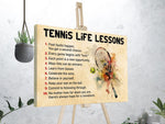 Load image into Gallery viewer, Tennis Life Lessons Tennis Poster Canvas Vintage Print Tennis Wall Art Room Decor Gift for Tennis Player
