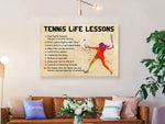 Load image into Gallery viewer, Tennis Life Lessons Tennis Poster Canvas Vintage Print Tennis Wall Art Room Decor Gift for Tennis Player
