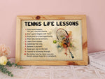 Load image into Gallery viewer, Tennis Life Lessons Tennis Poster Canvas Vintage Print Tennis Wall Art Room Decor Gift for Tennis Player
