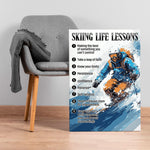 Load image into Gallery viewer, Skiing Life Lessons Skiing Poster Canvas Print Sport Wall Art Room Decor Inspirational Gift for Skier
